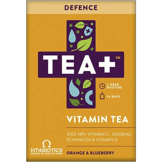 Vitabiotics Tea+ Defence herbata witaminowa z witaminą C, 14 torebek