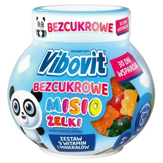 Vibovit Bezcukrowe Misio elki z 8 witaminami, 30 szt.