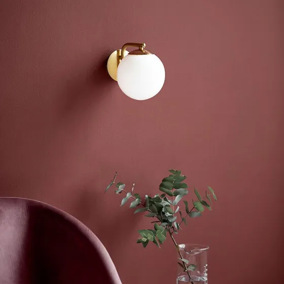 Nordlux Lampa Ścienna Grant Brass – Mosiądz i Szkło Kula