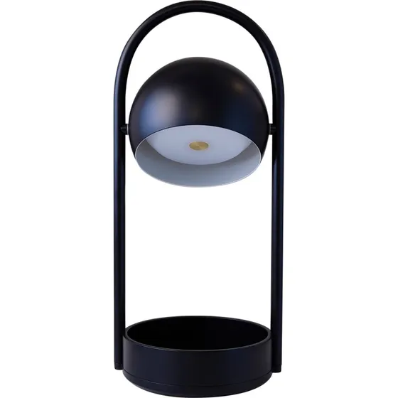 FRANDSEN Lampa stołowa LED Ball Portable czarna, stal