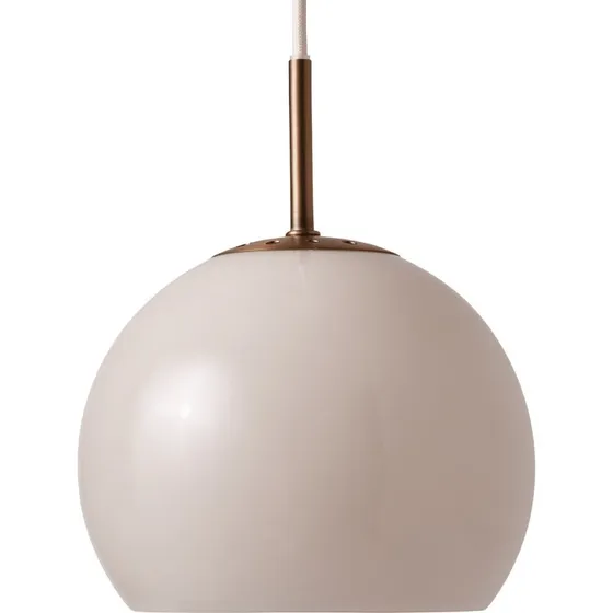 FRANDSEN Żyrandol Ball Glass, piaskowy, Ø 25 cm