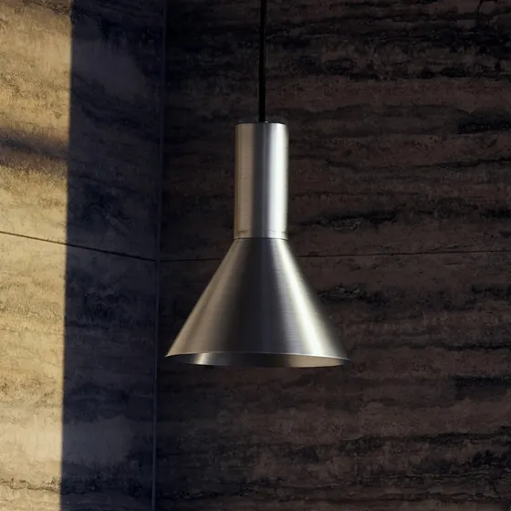 Lampa wisząca FRANDSEN Lyss aluminium, Ø 18 cm, E27