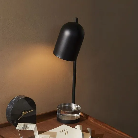 AYTM Lampa stołowa Luceo, czarna/przezroczysta