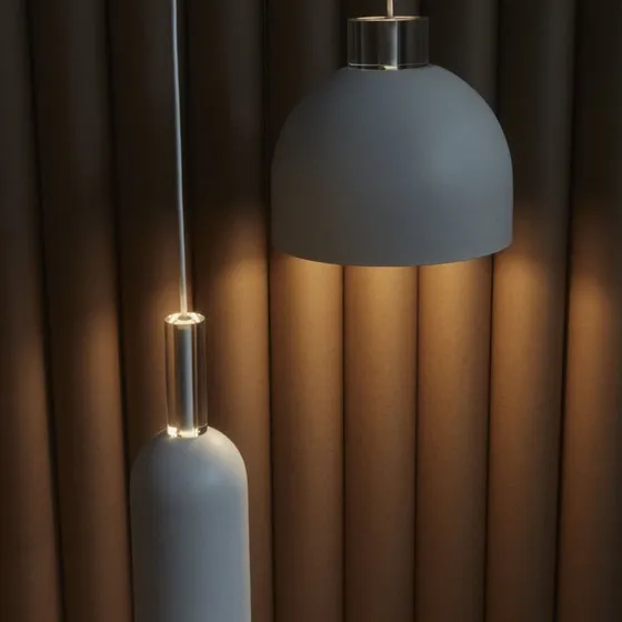AYTM Luceo Cylinder Lampa Wisząca Biała/Przezroczysta Ø 12 cm