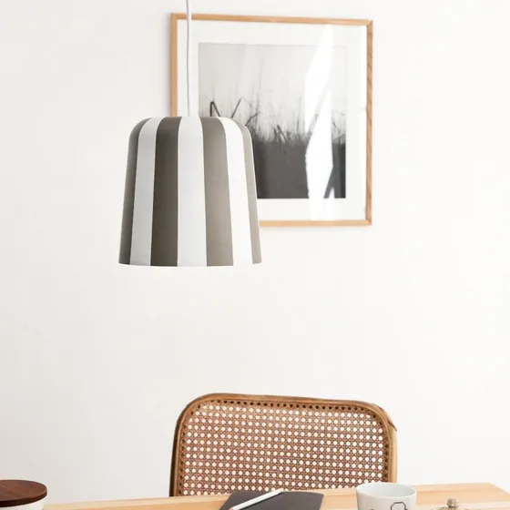 Dyberg Larsen Gry Lampa Wisząca Szary/Biały Ø 20 cm