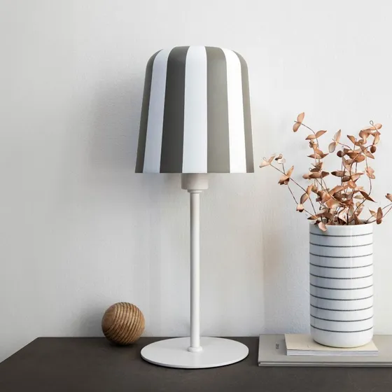 Dyberg Larsen Lampa Stołowa Gry Szary/Biały