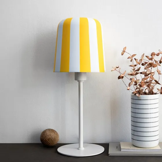 Dyberg Larsen Gry Lampa Stołowa Żółto-Biała