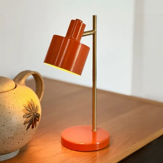 Dyberg Larsen Lampka stołowa LED Ocean Mini, pomarańczowa