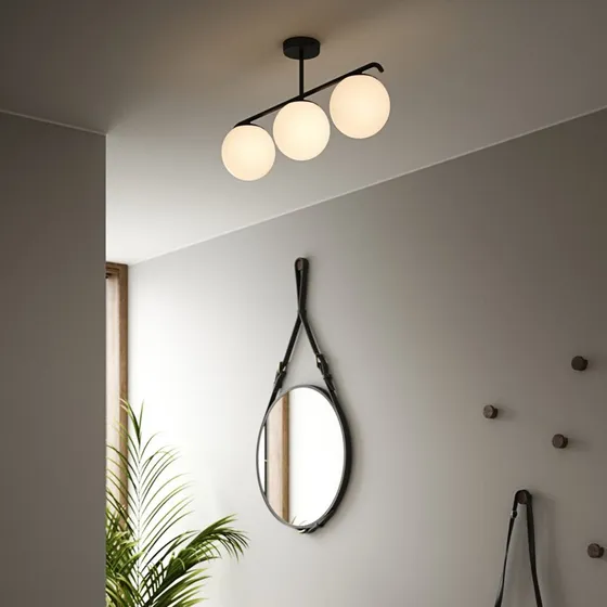 Nordlux Grant 3 Lampa Sufitowa Black - Czarna, Szkło