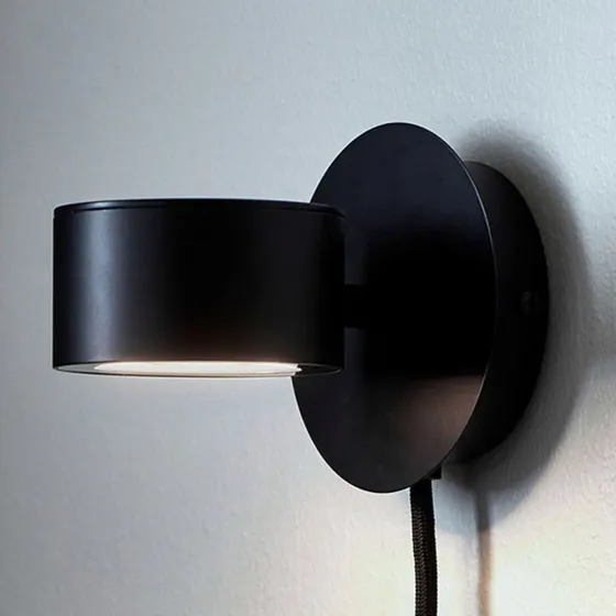 Nordlux Clyde LED Lampa Ścienna Black - Kinkiet ze ściemniaczem