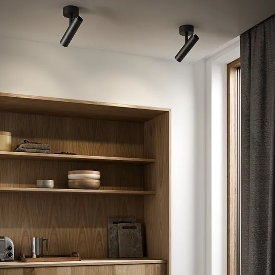 Nordlux MIB 6 Lampa sufitowa czarna, reflektor GU10
