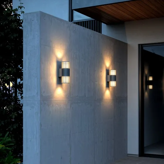 Nordlux Aludra Double Seaside Kinkiet zewnętrzny Anthracite