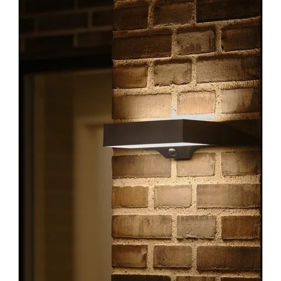 Nordlux Monay Square LED Solar - Kinkiet zewnętrzny czarny IP44
