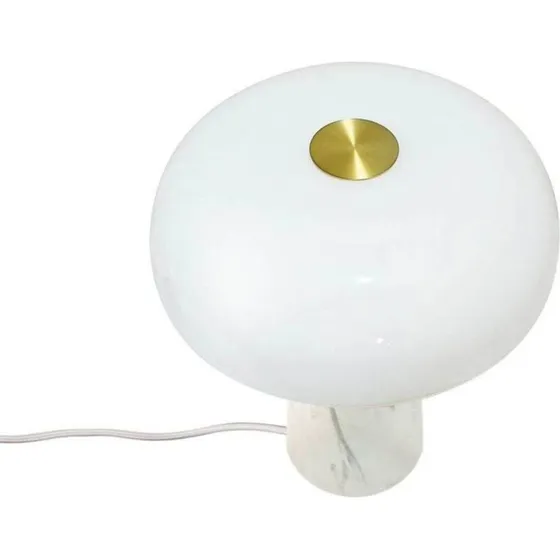 Nordlux Glossy Mini Lampa stołowa biała, marmur i szkło