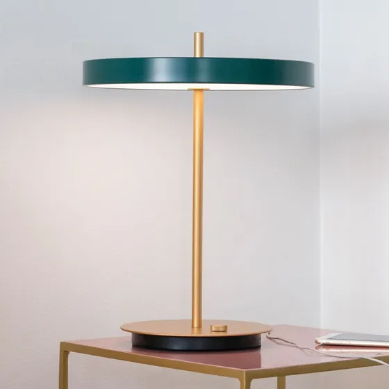 UMAGE Asteria Table Lampa stołowa LED Forest Green/Mosiądz