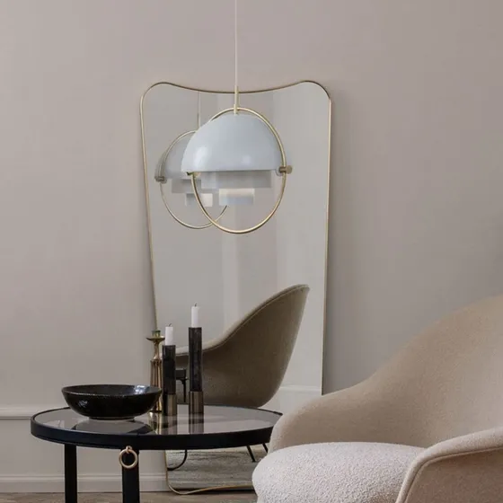 Gubi Multi-Lite żyrandol Ø 36 cm, chrom/biały