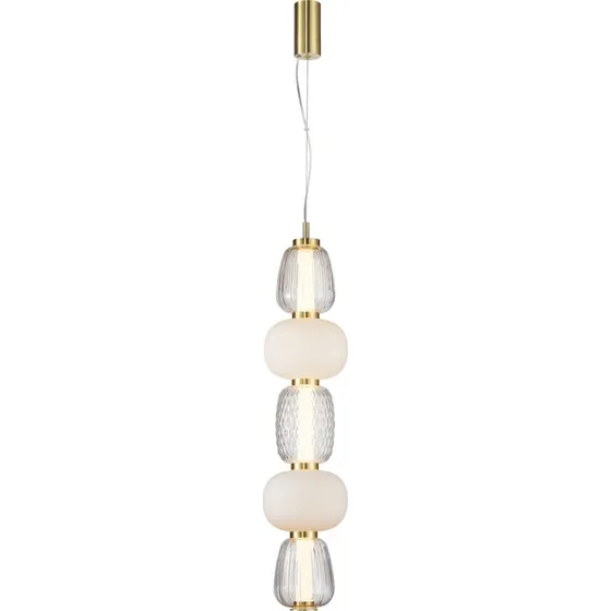 Lampa wisząca LOOM DESIGN Pearl 5 Amber/Gold