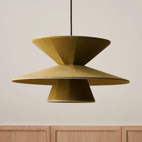 Lampa wisząca Morphic Green Loom Design – filcowa, Ø 50 cm