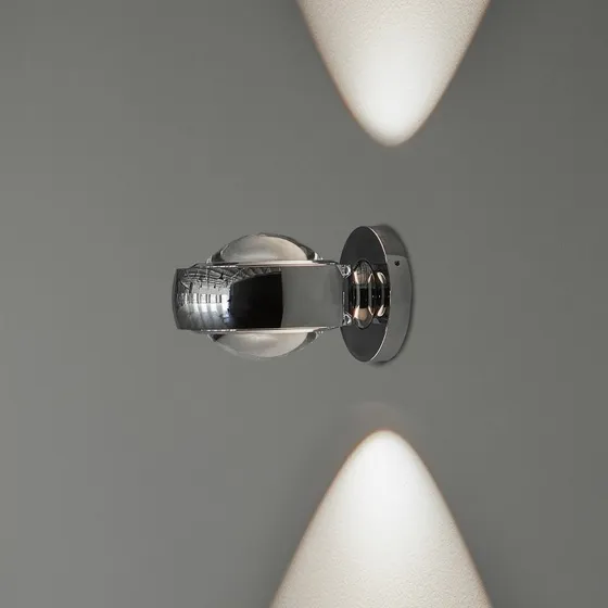 Loom Design Kinkiet LED Optic Chrome – Okrągła Lampa Ścienna