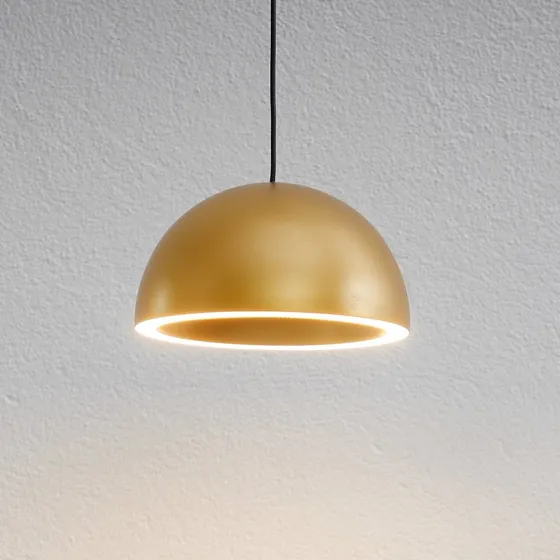 Lampa wisząca Loom Design Curve Gold – aluminiowa, LED, Ø 14 cm