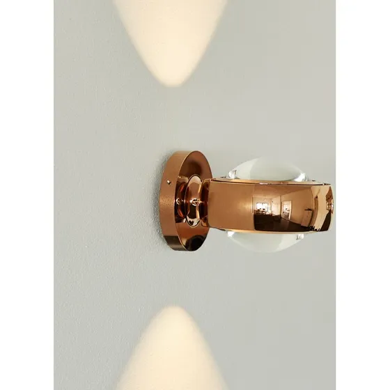 Loom Design Kinkiet Optic Glossy Rose Gold LED Ø 12 cm