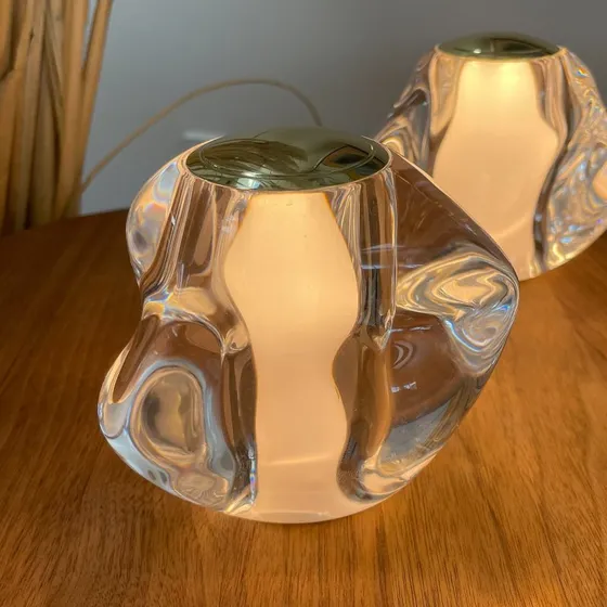Loom Design Lampa stołowa LED Ice Ball Gold, przenośna