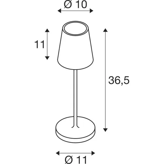 SLV Vinolina Two Przenośna Lampa Stołowa LED Czerwona IP65
