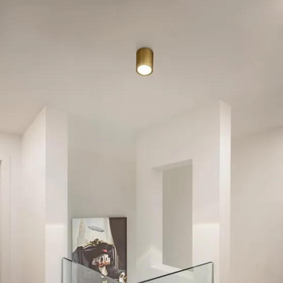 Lampa sufitowa SLV Oculus Brass – mosiężna, 9 cm