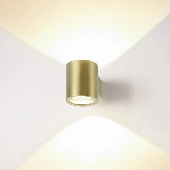 Kinkiet SLV Oculus Brass – mosiądz, LED, ściemnialny