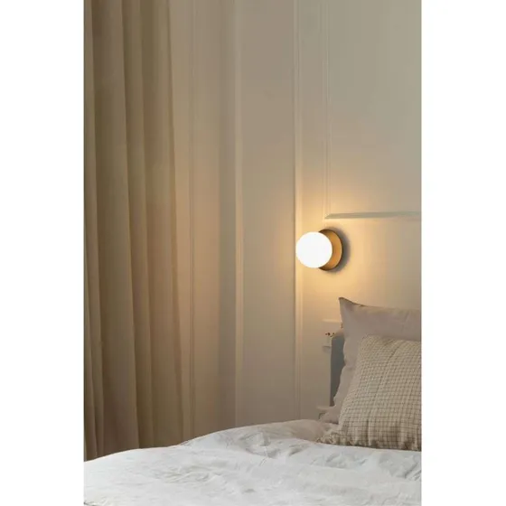 Nuura Liila 1 Kinkiet, Ø 14 cm, czarny/opalowy, IP44