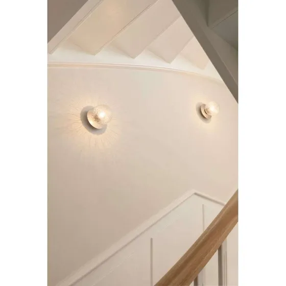 Nuura Liila 1 Kinkiet, Ø 14 cm, Srebrny/Przezroczysty, IP44