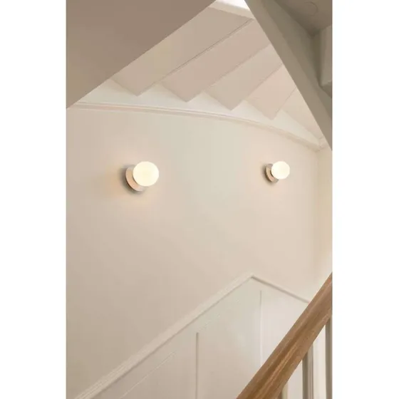 Kinkiet Nuura Liila 1 IP44 Srebrny/Opalowy Ø 14 cm