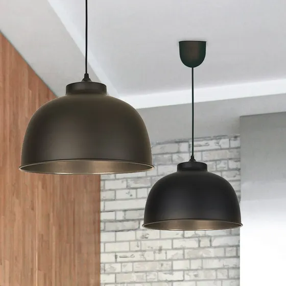 Lampa wisząca Dock czarna matowa Ø 31 cm metal