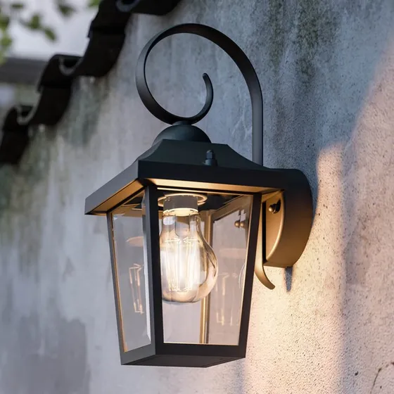 Philips myGarden Buzzard kinkiet zewnętrzny czarny, styl vintage