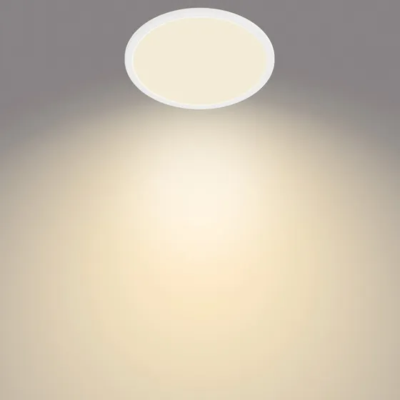 Philips SuperSlim Lampa Sufitowa Biała Ø 24,5 cm IP44 2700K