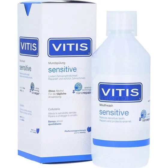 DENTAID VITIS Sensitive Pyn do pukania 500 ml