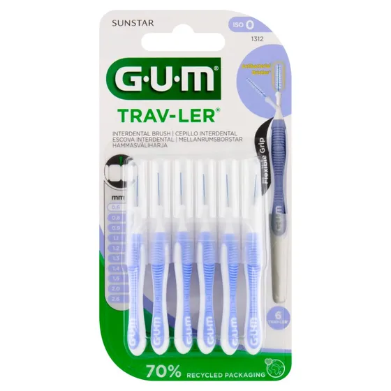 GUM Trav-Ler Szczoteczki Międzyzębowe 0,6 mm (6 szt.)