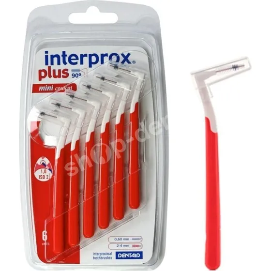 Dentaid Plus Mini Conical 6 Szczotek 1,0 mm Czerwone