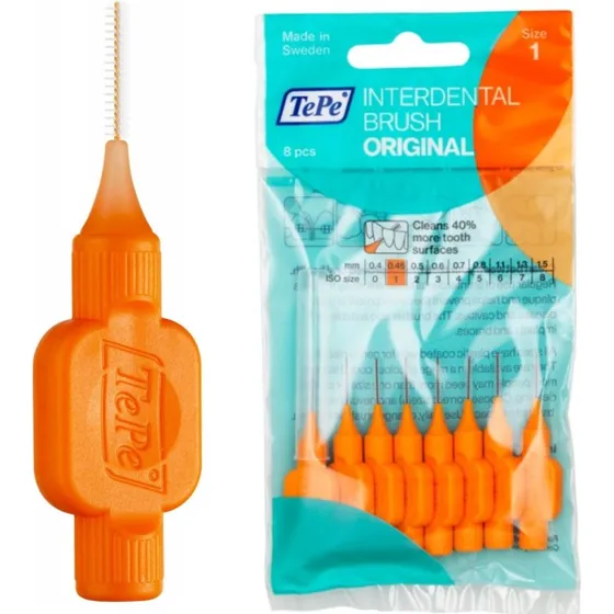 TePe Szczoteczki Midzyzbowe 0.45mm Pomaraczowe 8 szt.