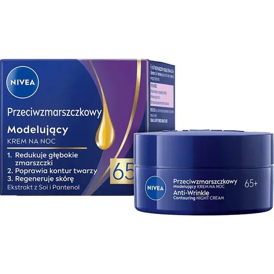 Nivea Przeciwzmarszczkowy modelujący krem na noc 65+ 50ml