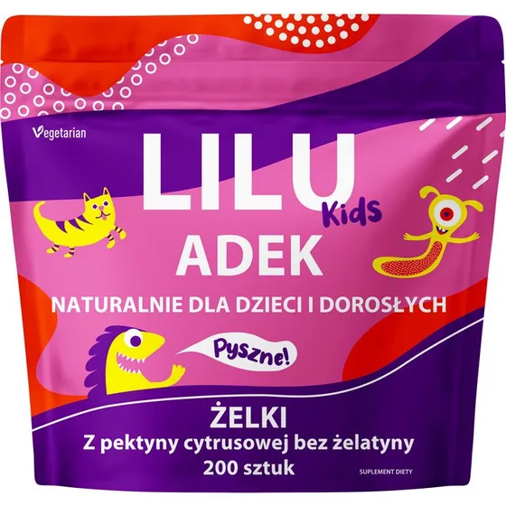 MYVITA Lilu Kids elki ADEK 200 szt.  witaminy A D E K