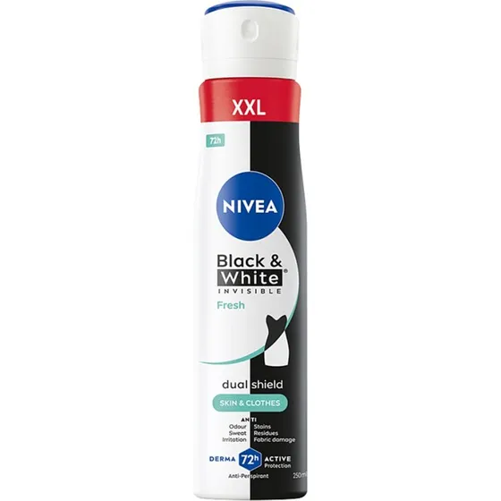 Nivea Black & White Invisible Fresh Antiperspirant Spray 250ml