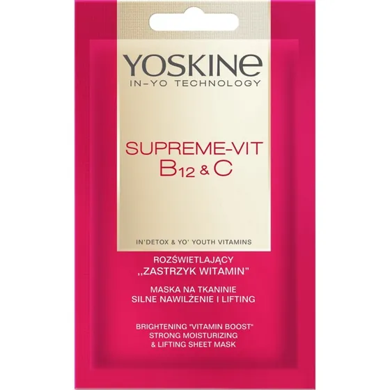 Yoskine Supreme-Vit B12 + C maska na tkaninie 20ml