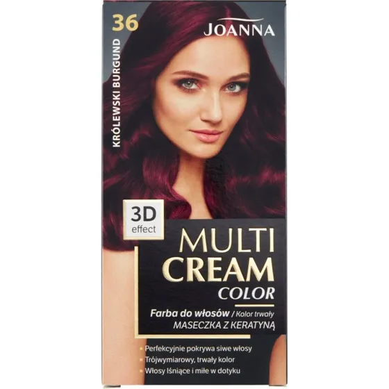 Joanna Multi Cream Color 36 Królewski Burgund