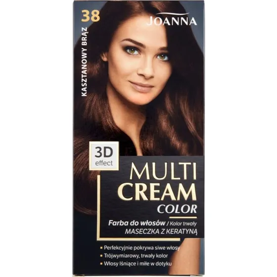 Joanna Multi Cream Color farba do włosów 38 Kasztanowy Brąz