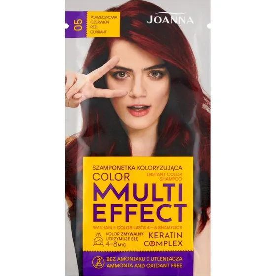 Joanna Multi Effect Color szamponetka koloryzująca 05 Porzeczkowa Czerwień 35g