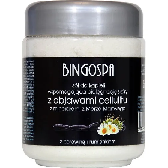 BingoSpa Antycellulitowa sól do kąpieli z Morza Martwego i borowiną 550g