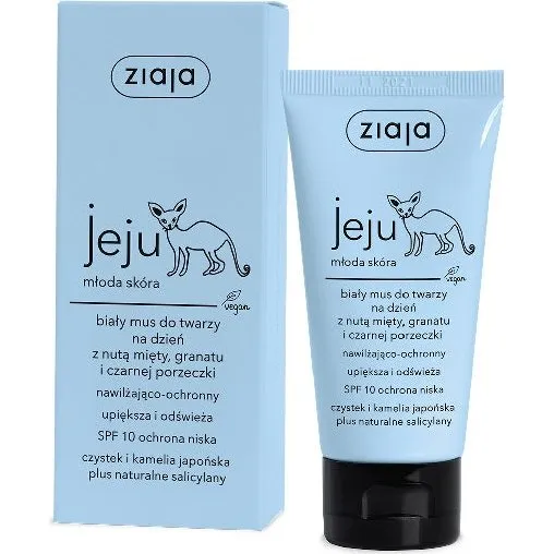 Ziaja Jeju biały mus do twarzy SPF10 50ml