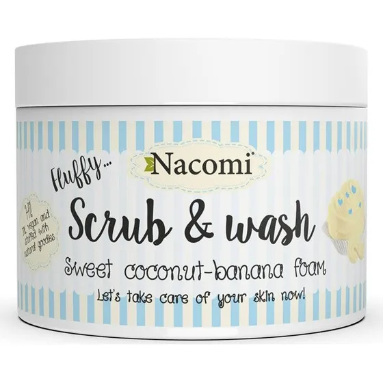 Nacomi Scrub & Wash Pianka peelingująco-myjąca Słodka Kokosowo-Bananowa 180ml