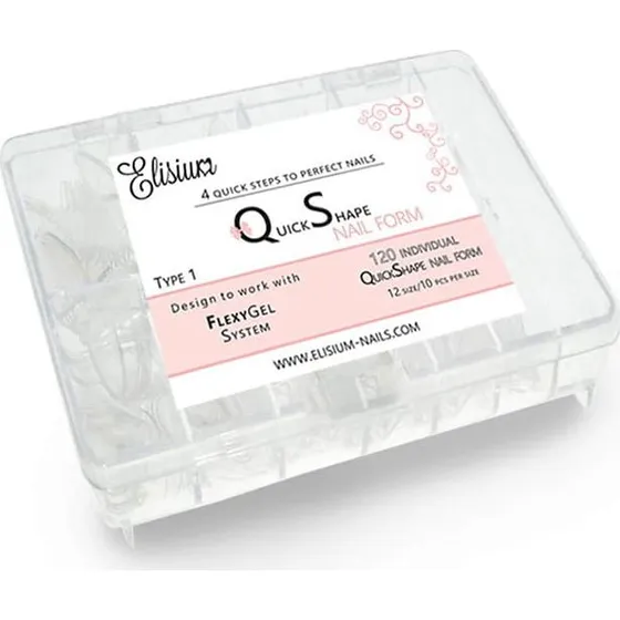 Elisium Quick Shape Nail Form Type 1 - Formy do paznokci 120 szt.